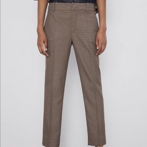 BNWT! Zara plaid chino fit pants